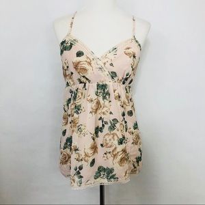 Forever 21 Size Large Floral Sleeveless Blouse EUC
